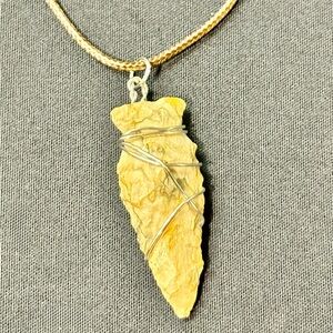 Arrowhead Wire Wrapped Pendant Necklace